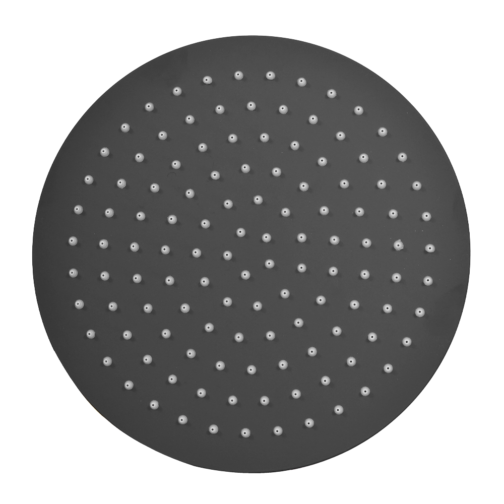 DUCHA REGADERA UDUKE NEGRA ACERO INOXIDABLE 10 REDONDA (HT1622)