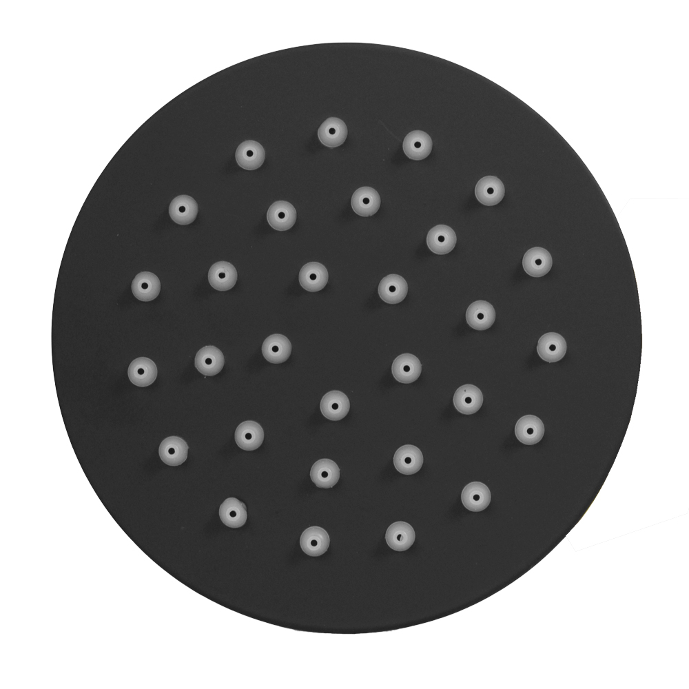 DUCHA REGADERA UDUKE NEGRA ACERO INOXIDABLE 4 REDONDA (HT1616)