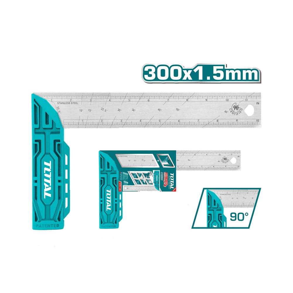 ESCUADRA 12" INDUSTRIAL  ACERO INOXIDABLE TOTAL (TMT61126)
