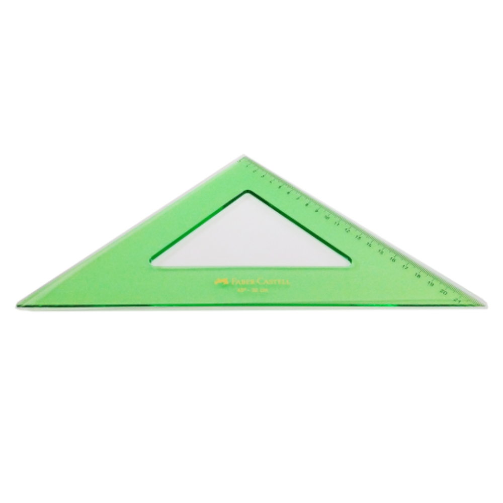 ESCUADRA 45 GRADOS 32CM FABER CASTELL (002812)
