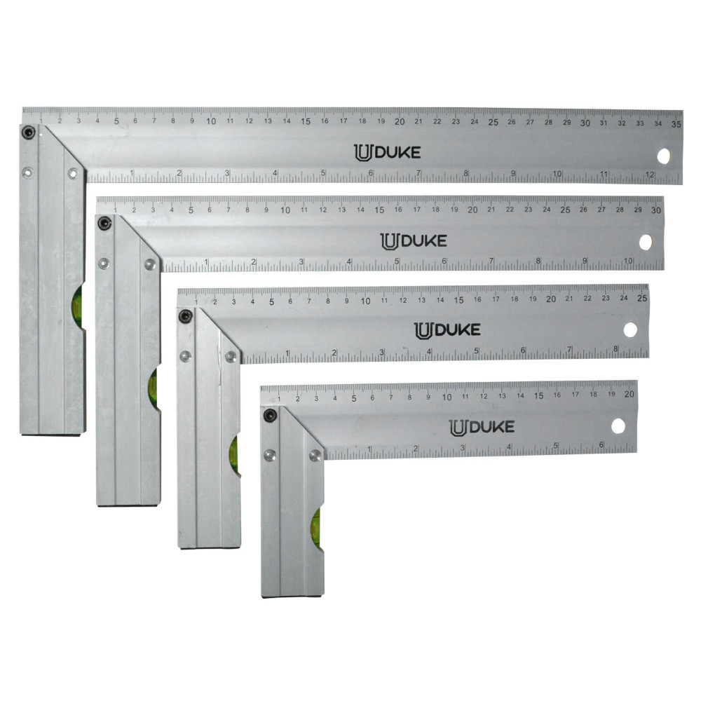 ESCUADRA ALUMINIO CON NIVEL UDUKE  8" (HT50043)