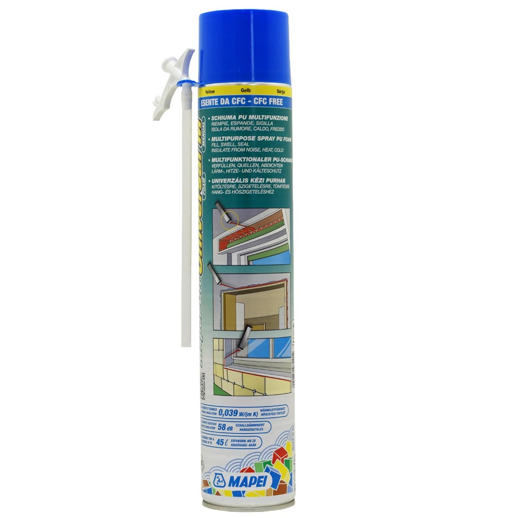 ESPUMA DE POLIURETANO MAPEPUR 750 ML UNIVERSAL FOAM M