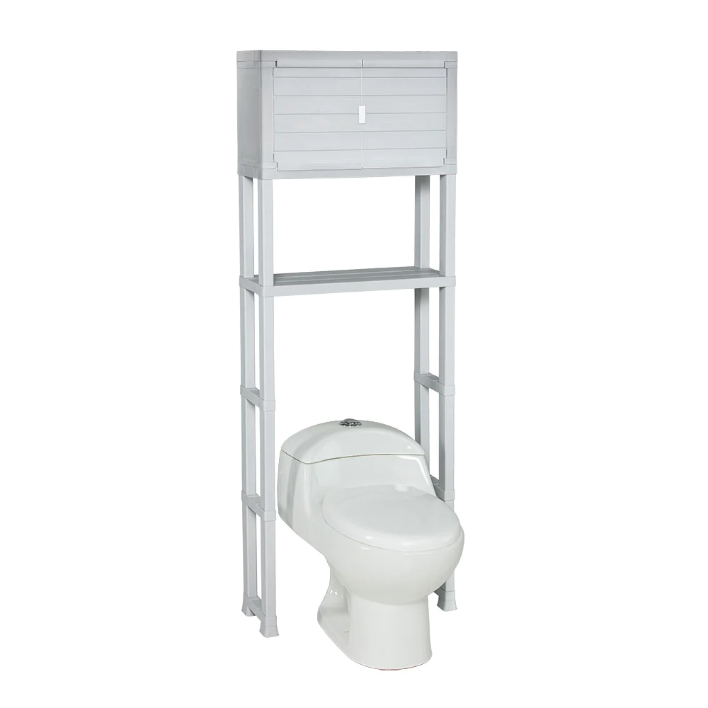 ESTANTE ORGANIZADOR DE BAÐO CON PUERTAS GRIS RIMAX (12978)