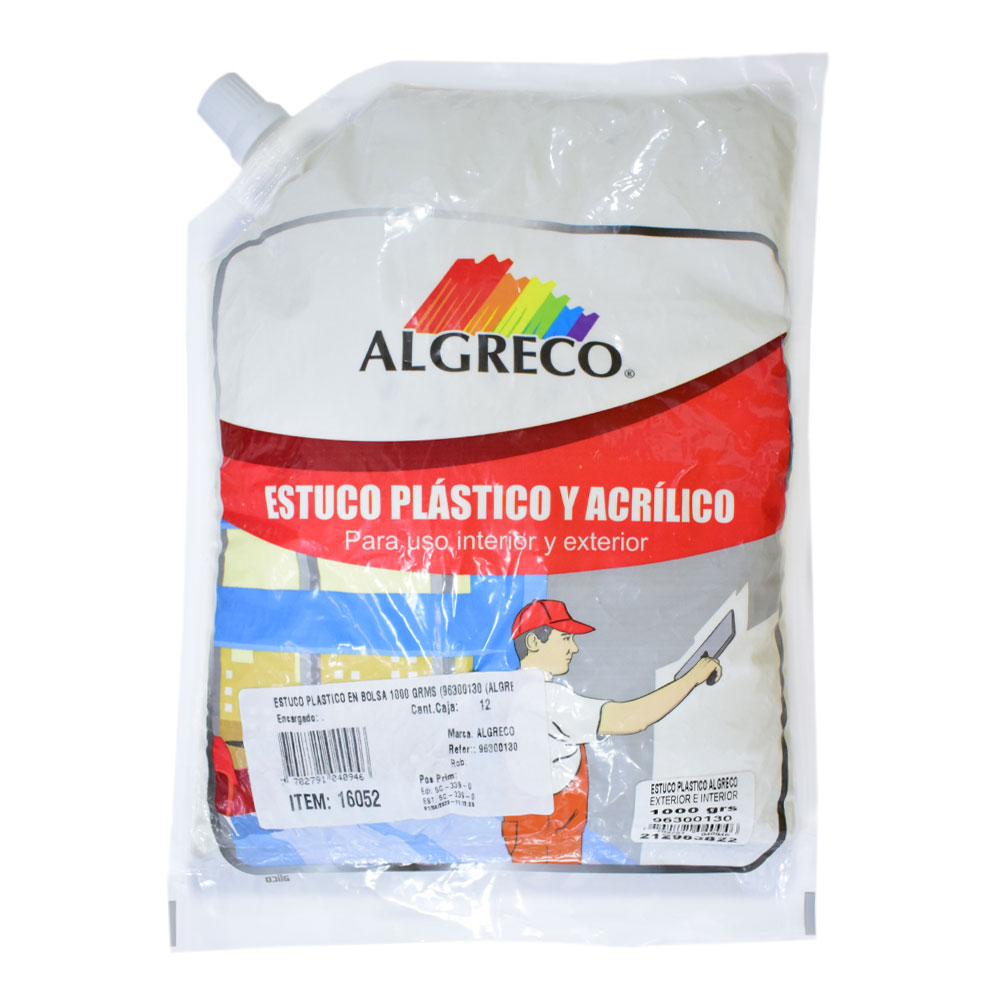 ESTUCO PLASTICO EN BOLSA 1000 GRMS (96300130 )(ALGRECO)