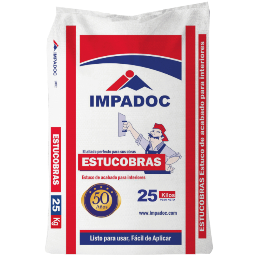 ESTUCOBRAS X25KL BLANCO IMPADOC