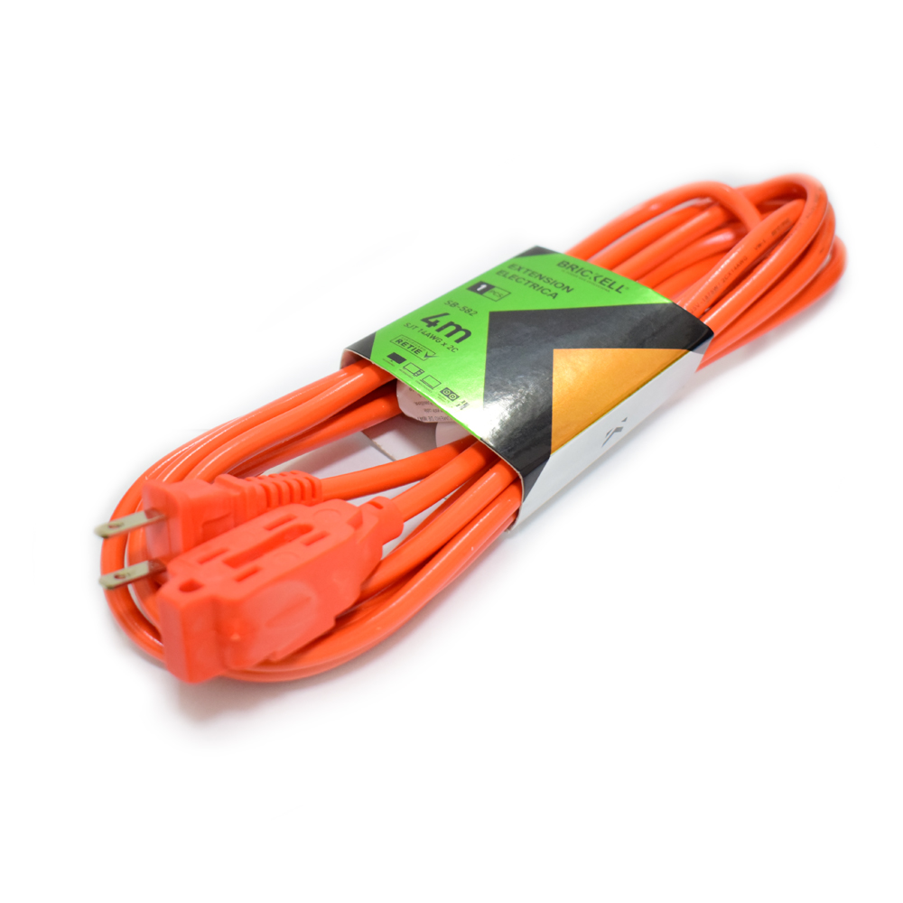 EXTENSION ELECTRICA NARANJA 4 MTS