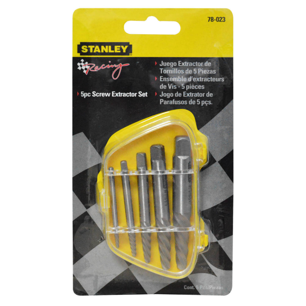 EXTRACTOR DE TORNILLOS X 5 STANLEY (78-023)