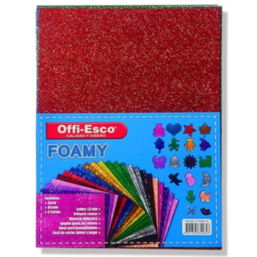 FOAMY ESCARCHADO 1.8MM CARTA ROJO 002 (8879R)