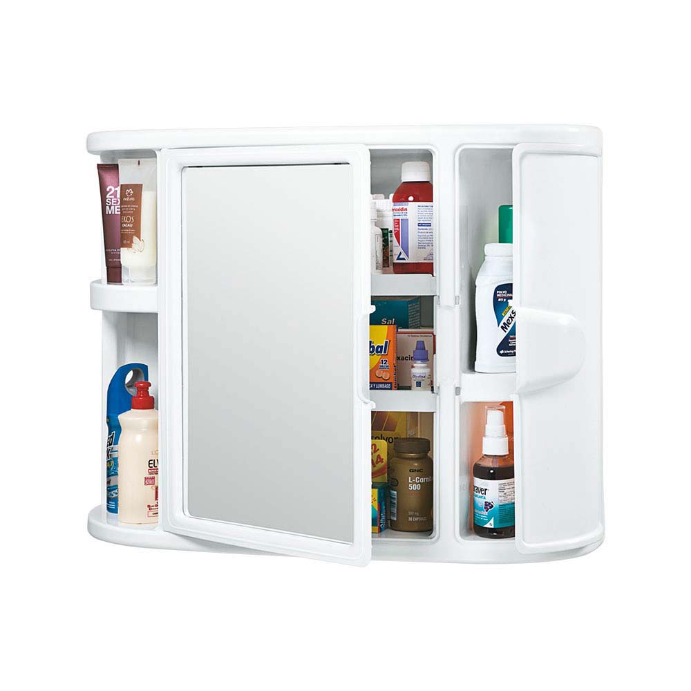 GABINETE BANO CON ESPEJO BLANCO RIMAX (7315)