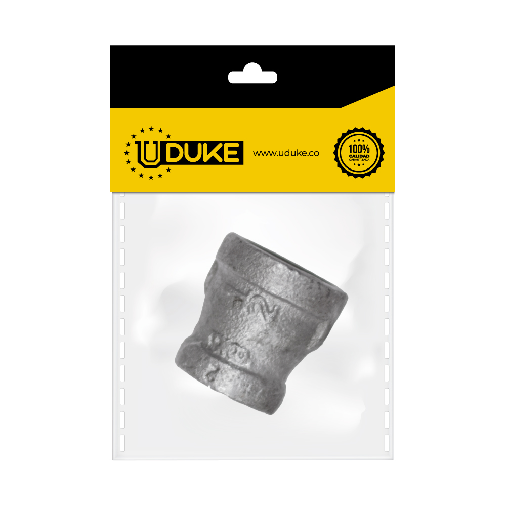 GALVANIZADO REDUCCION COPA 1/2 A 3/8 (ROSCA INTERNA) PQT x 1 UDUKE