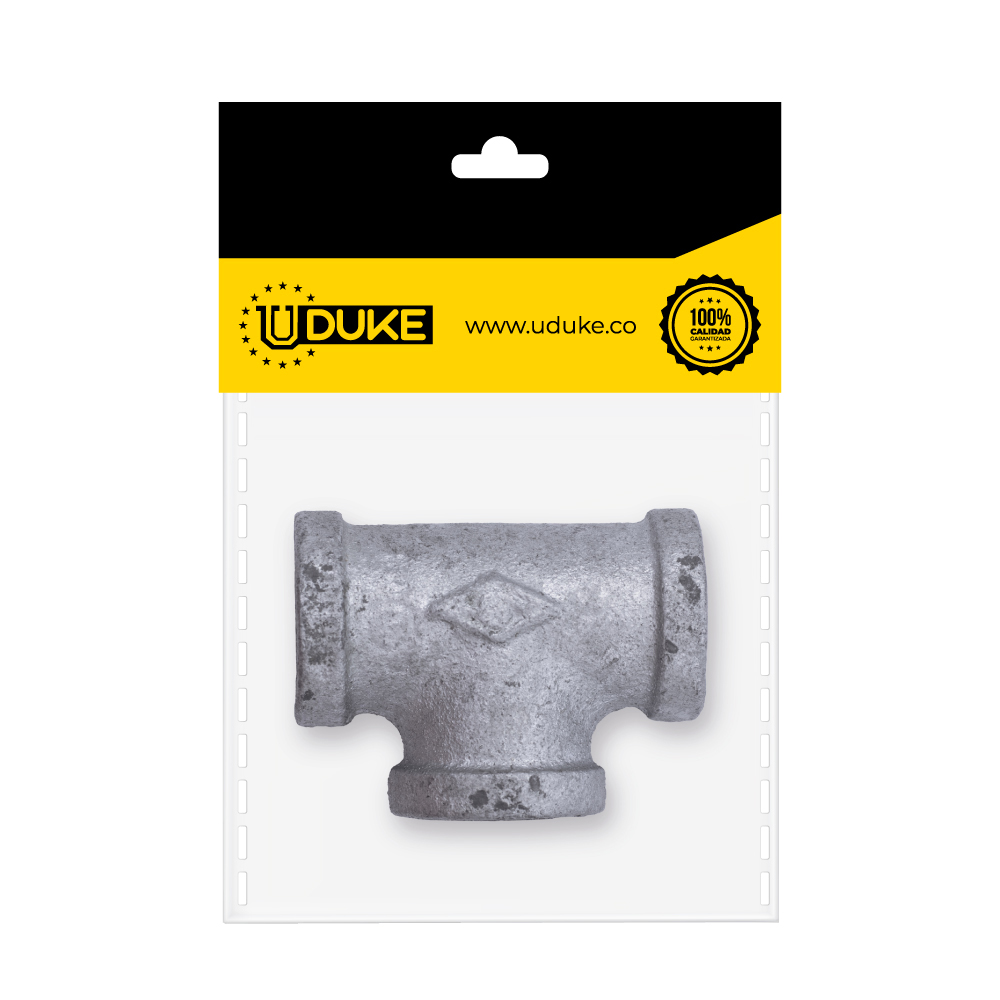 GALVANIZADO TEE 1/2 PQT x 1 UDUKE