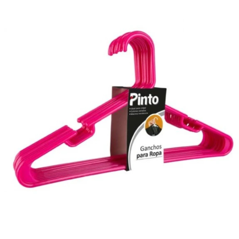 GANCHO PARA ROPA X10 FUSCIA
