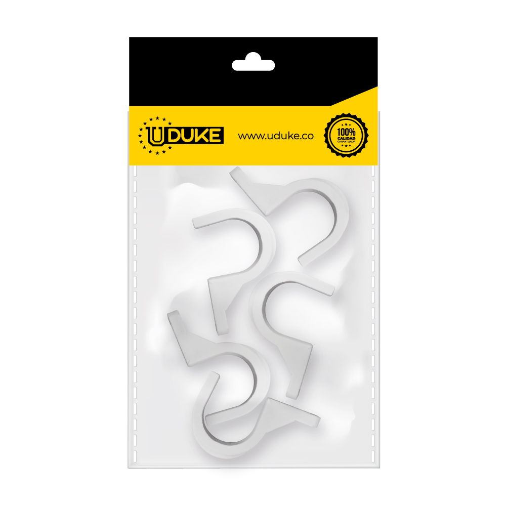 GRAPA PLASTICA BLANCA 1/2 (AB0002) PQT X 5 UDUKE