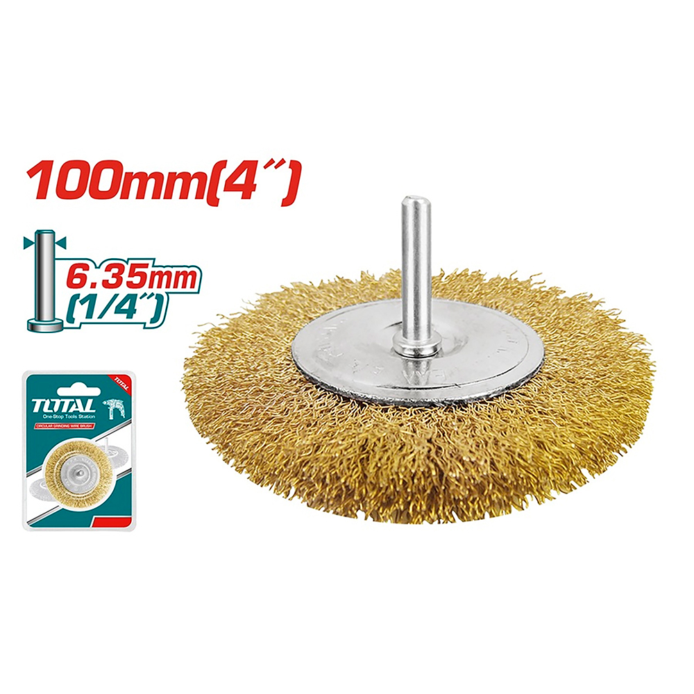 GRATA CIRCULAR  100MM 4" CON BASTAGO PARA TALADRO TOTAL (TAC34041)