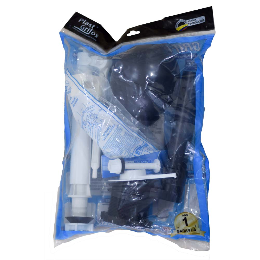 GRIFERIA COMPLETA BANO PUSH CORRIENTE PLASTGRIFOS (3101132)