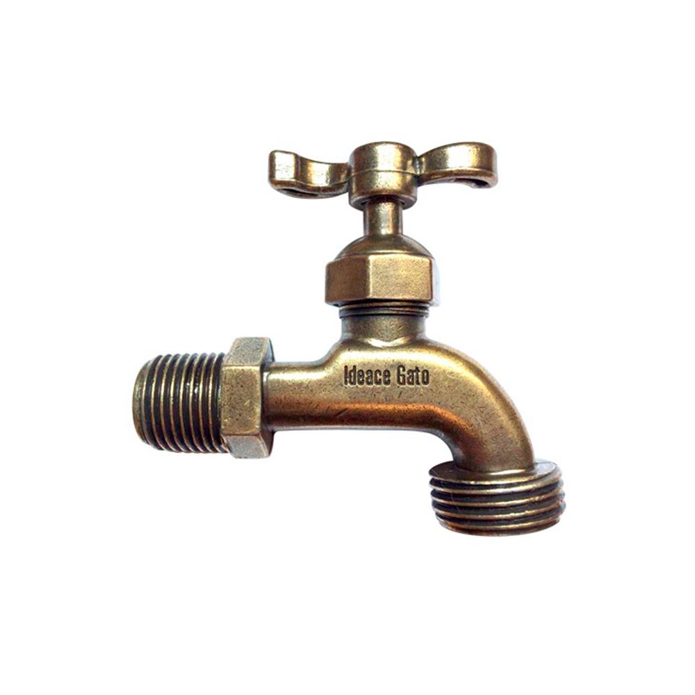 GRIFO NIQUELADO GATO LLAVE JARDIN