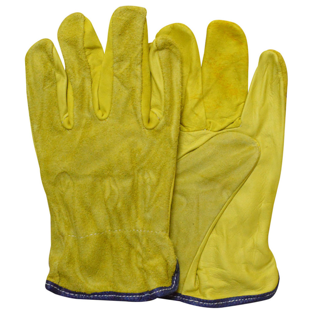 GUANTE INGENIERO COMBINADO CORTO NACIONAL AMARILLO (BAQUETA/CARNAZA)