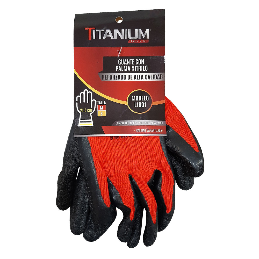 GUANTE NITRILO REFORZADO IMPERMEABLE TALLA 8-M (FSI12) (NORMA ANSI)