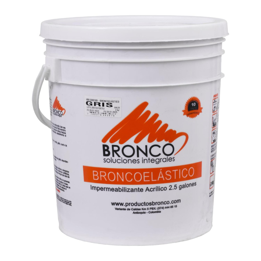 BRONCO ELASTICO10 AÑOS BALDE GRIS (4BE4300109)