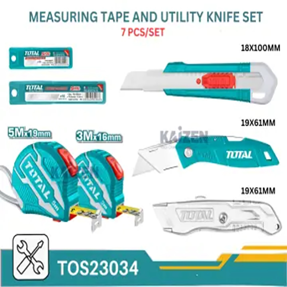 KIT DE  HERRAMIENTA 7 PZS TOTAL (TOS23034)