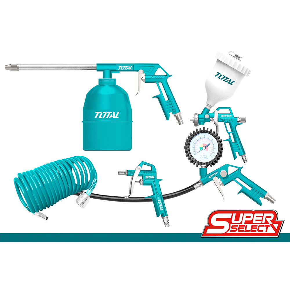 KIT DE HERRAMIENTAS NEUMATICA SUPER SELECT X 5 PIEZAS TOTAL (TATK053-1)
