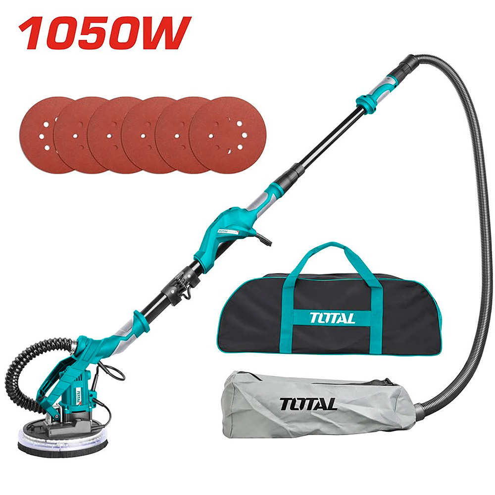 LIJADORA DE PARED Y PISO 1050W INDUSTRIAL TOTAL INCLUYE ACCESORIOS (UTWS10501)