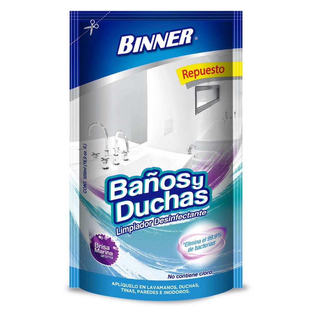 LIMPIADOR DESINFECTANTE BAÐOS Y DUCHAS REPUESTO 500ML  (109788)