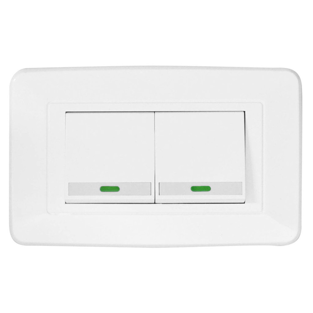 LINEA BK BLANCA INCRUSTAR SWICHE DOBLE CONMUTABLE UDUKE