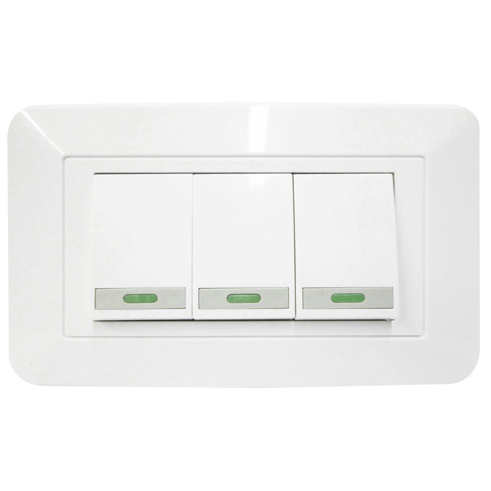 LINEA BK BLANCA INCRUSTAR SWICHE TRIPLE CONMUTABLE UDUKE