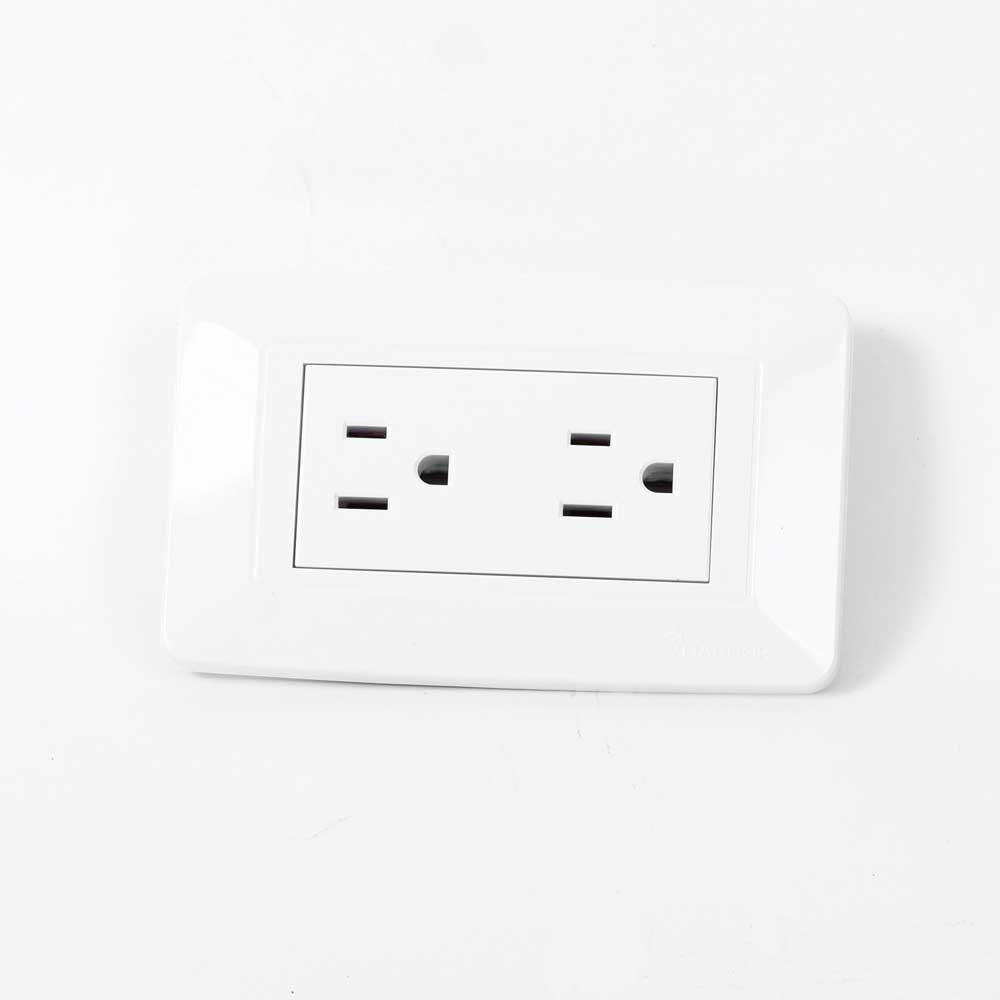 LINEA BK BLANCA INCRUSTAR TOMA DOBLE VHARBOR