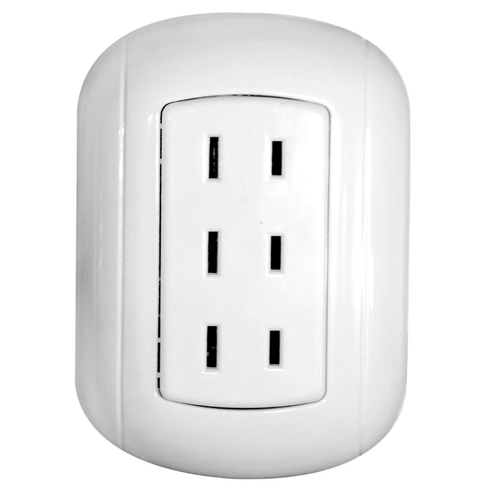 LINEA BK SOBREPONER BLANCO TOMA TRIPLE S/POLO TIERRA (HT20554A)