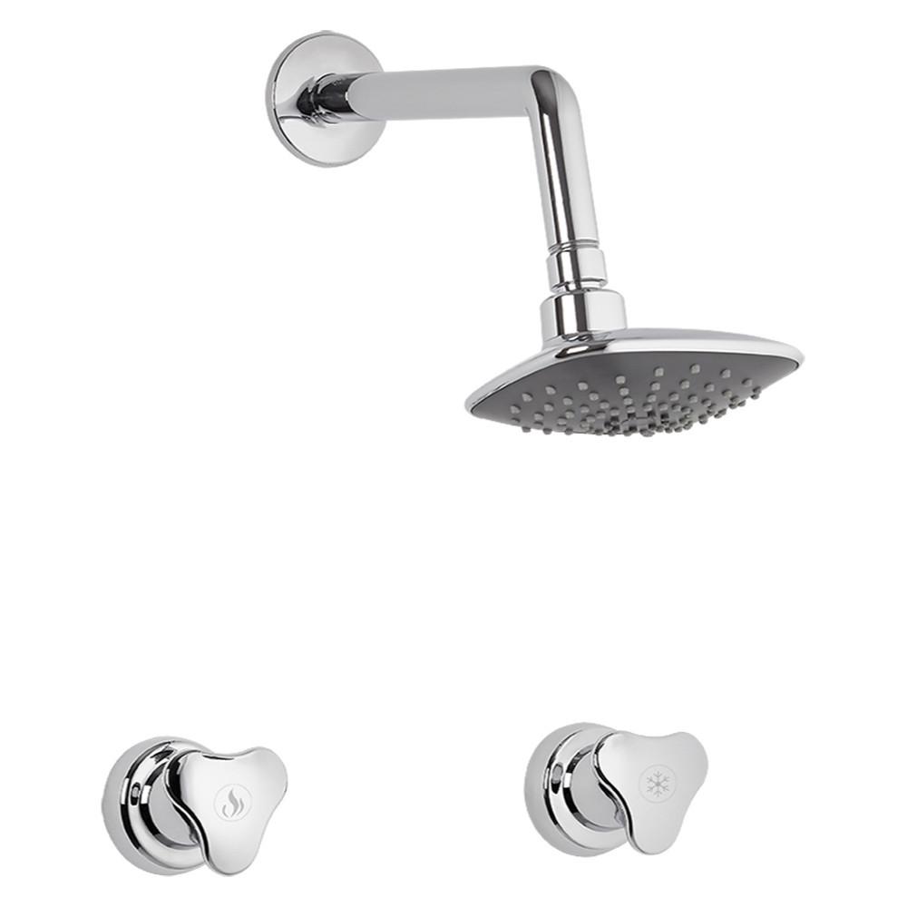 LINEA GRIVAL MEZCLADOR 8 PUL + DUCHA REGADERA TRICETA ALUVIA (AV4020001)AV4023331 PAQ X 3