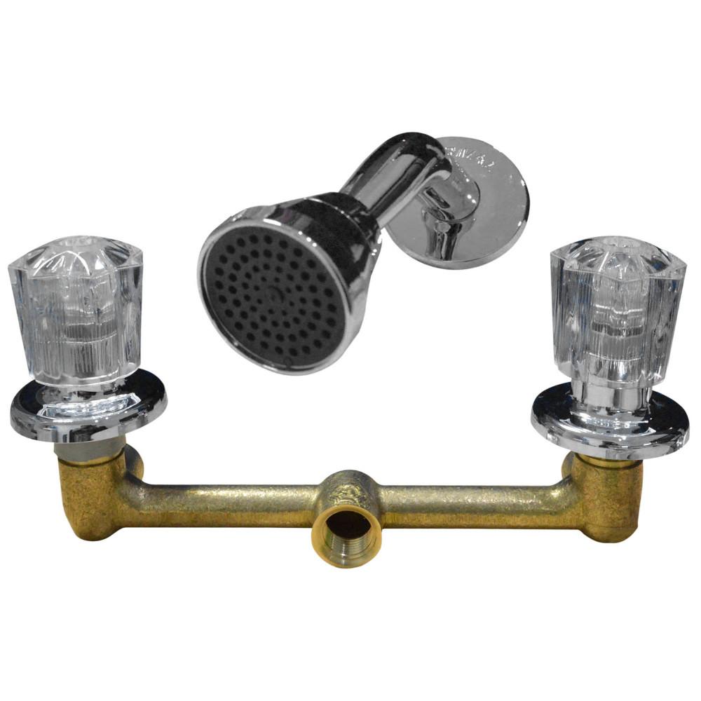 LINEA GRIVAL MEZCLADOR 8 PUL + DUCHA REGADERA POMO BRIZA (324503331)