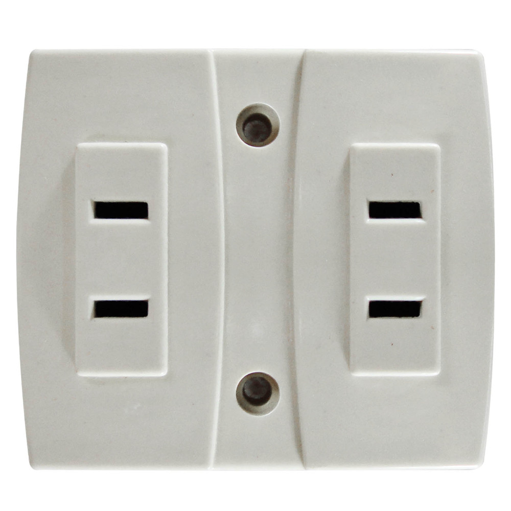 LINEA HOYOS LIGHT T/AVE S/P TOMA DOBLE SIN POLO TIERRA (PACA X 300) (RETIE-FL)(HT30037)