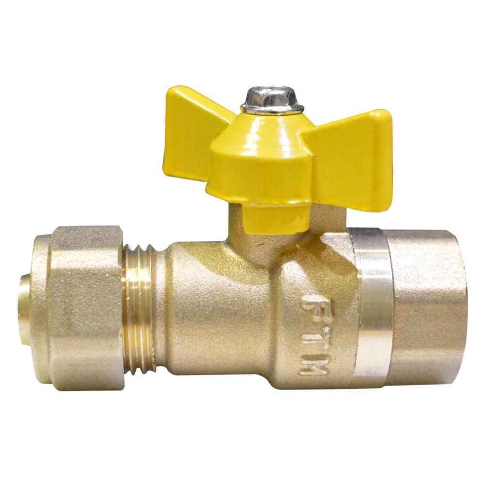 LLAVE GAS BRONCE PEALPE X PEALPE 1/2