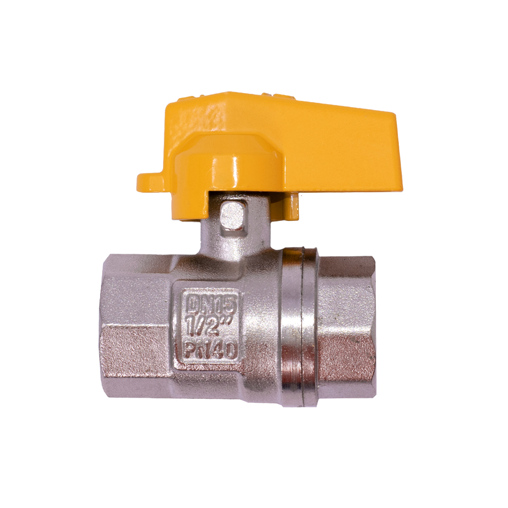 LLAVE GAS CROMADA PN40 (CHAPOLA AMARILLA)