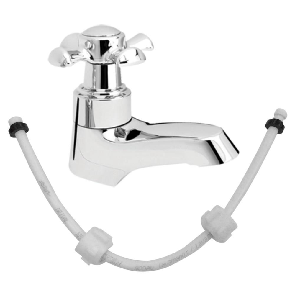 LLAVE LAVAMANOS CRUCETA + ACOPLE