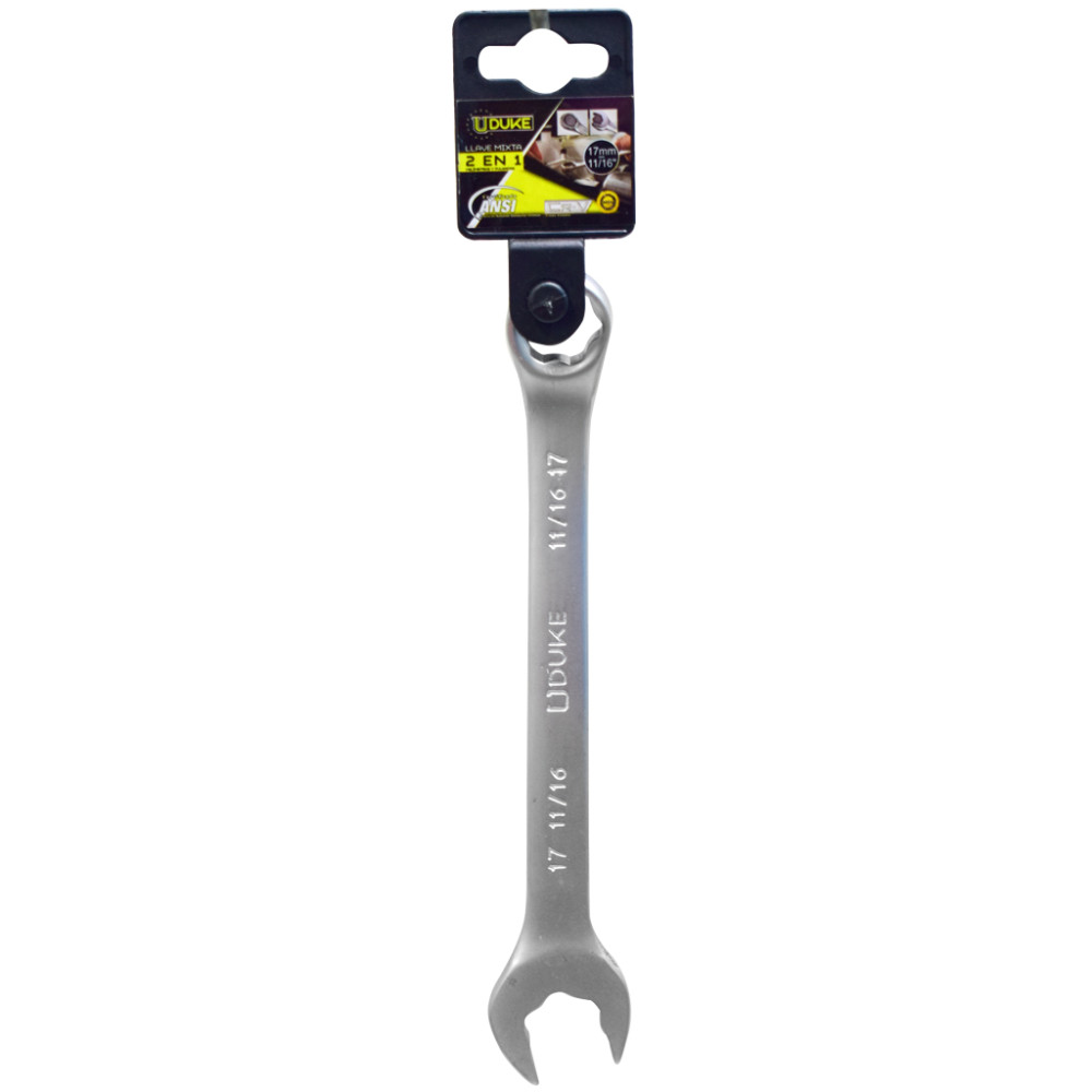 LLAVE MIXTA 2 EN 1 # 17MM - 11/16 CR/V UDUKE (HTY0072)