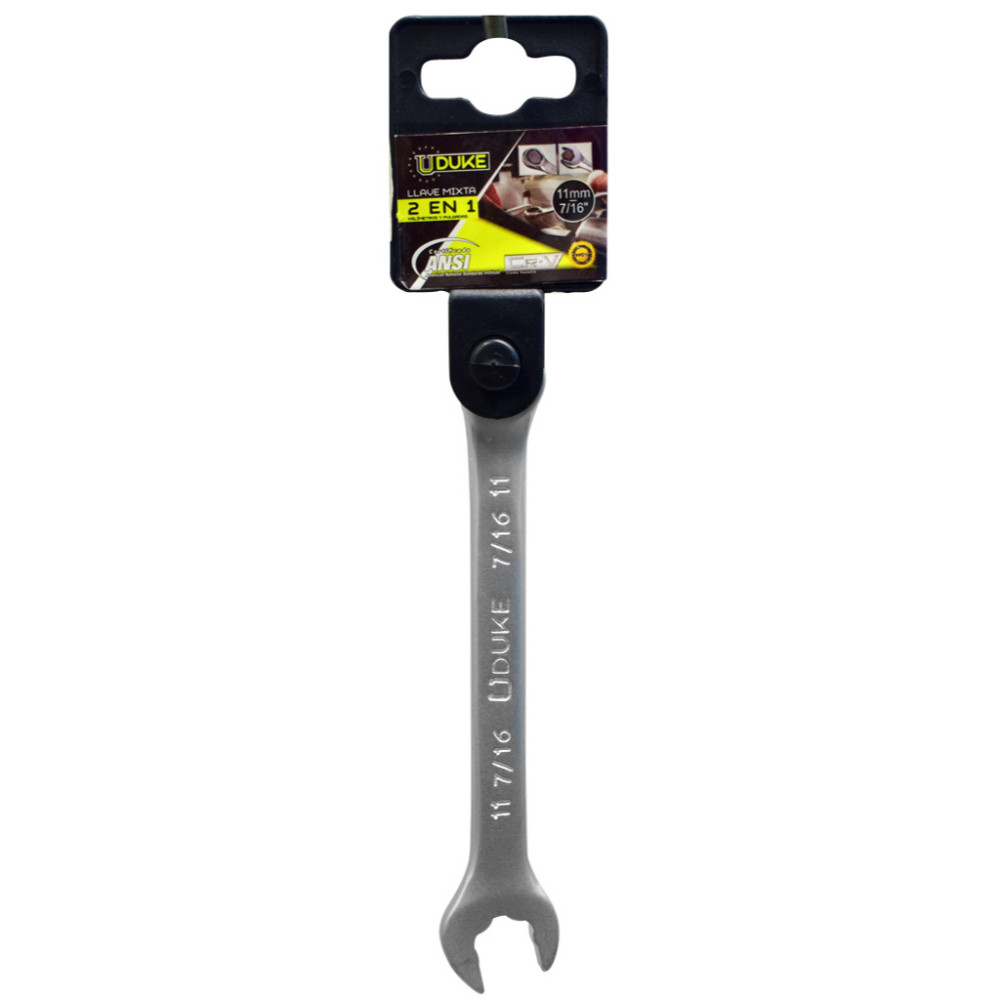 LLAVE MIXTA 2 EN 1 11MM - 7/16 CR/V UDUKE (HTY0066)