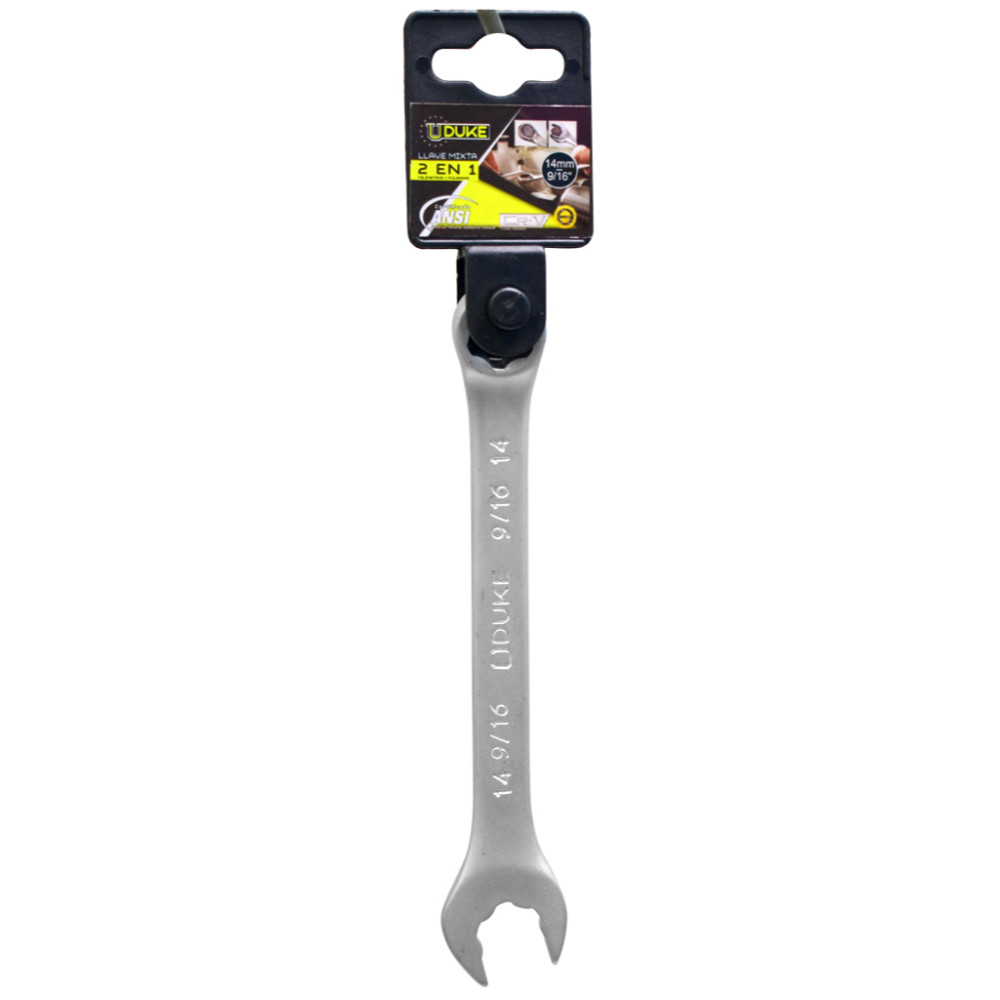 LLAVE MIXTA 2 EN 1 14MM - 9/16 CR/V UDUKE (HTY0069)