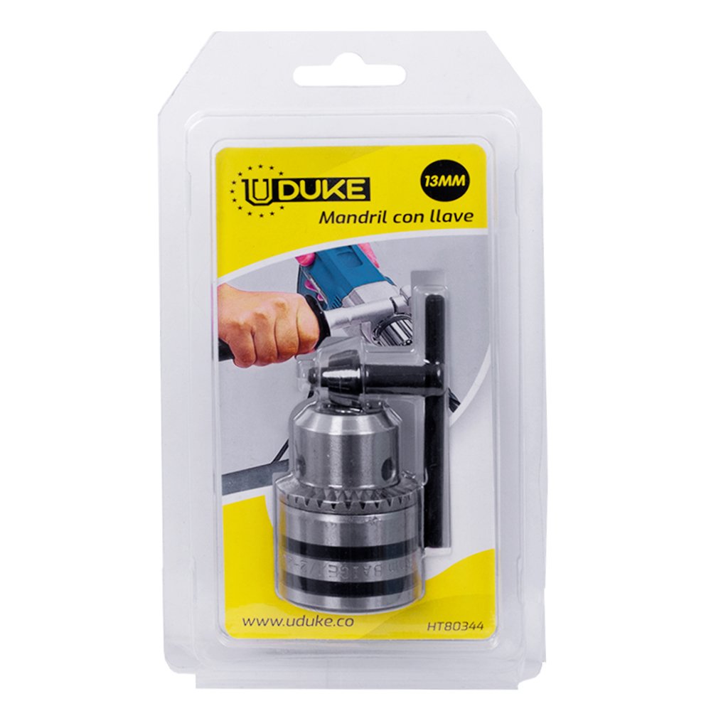 MANDRIL TALADRO 1/2 (13MM) CON LLAVE  BLISTER (HT80344)