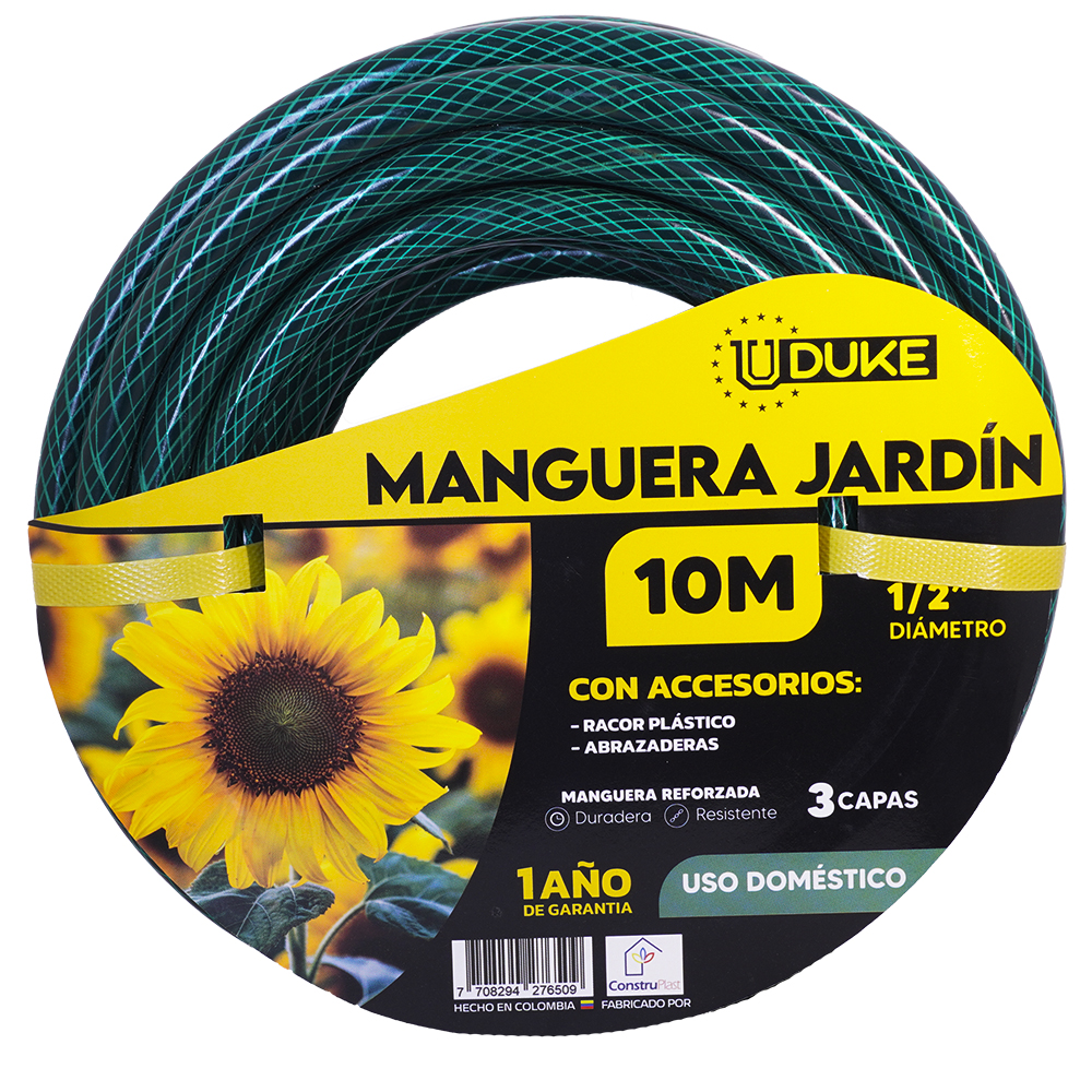 MANGUERA DE JARDIN UDUKE USO DOMESTICO X 10 METROS (SUAN)