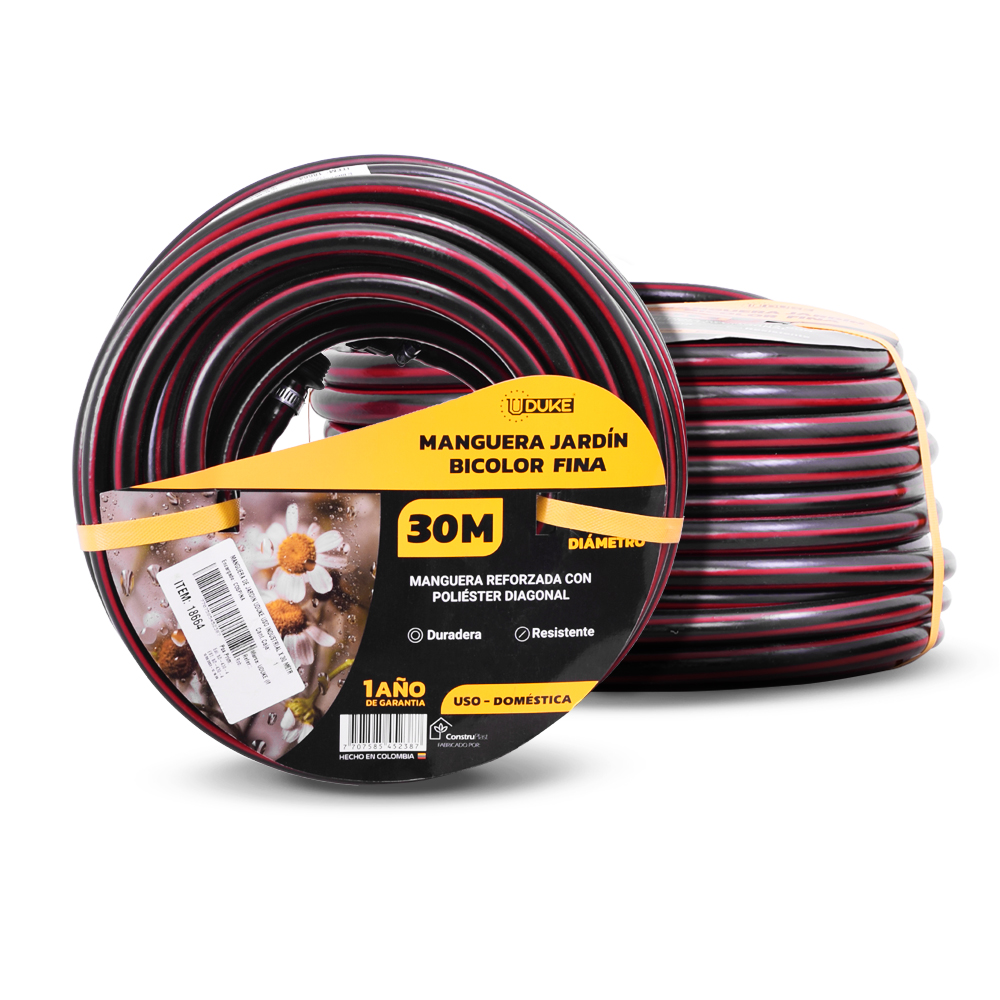MANGUERA DE JARDIN UDUKE USO INDUSTRIAL X 30 METROS (FENIX-BICOLOR)