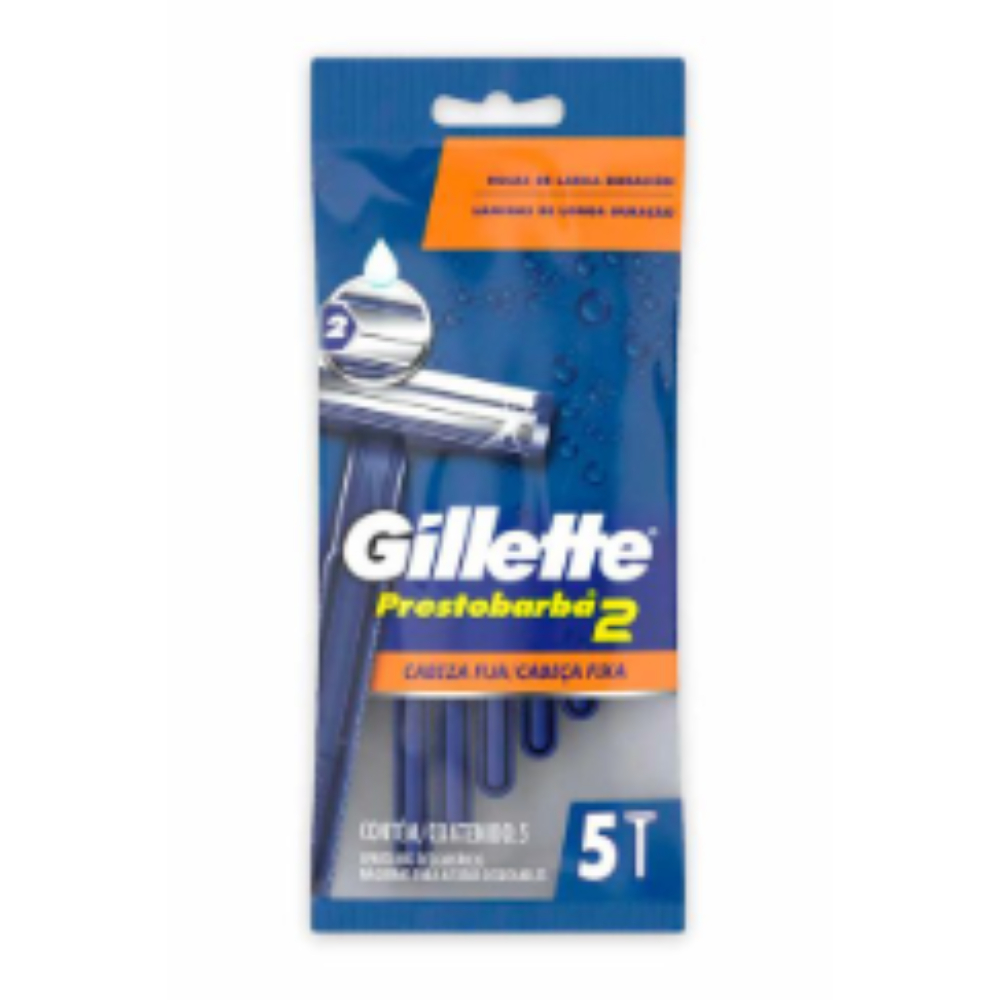 MAQUINA GILLETTE PRESTOBARBA 2 X5PCS