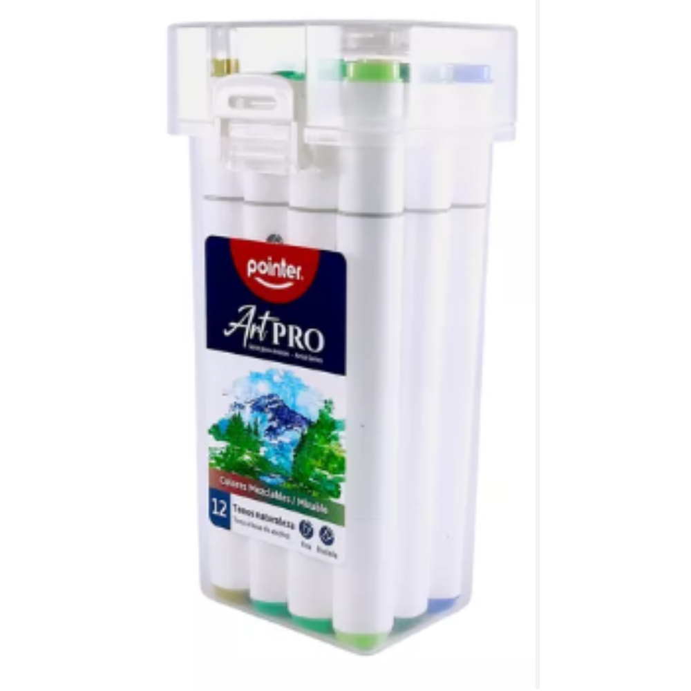 MARCADOR MULTITRAZO X12 POINTER TONO NATURAL (AHC-12-PS)
