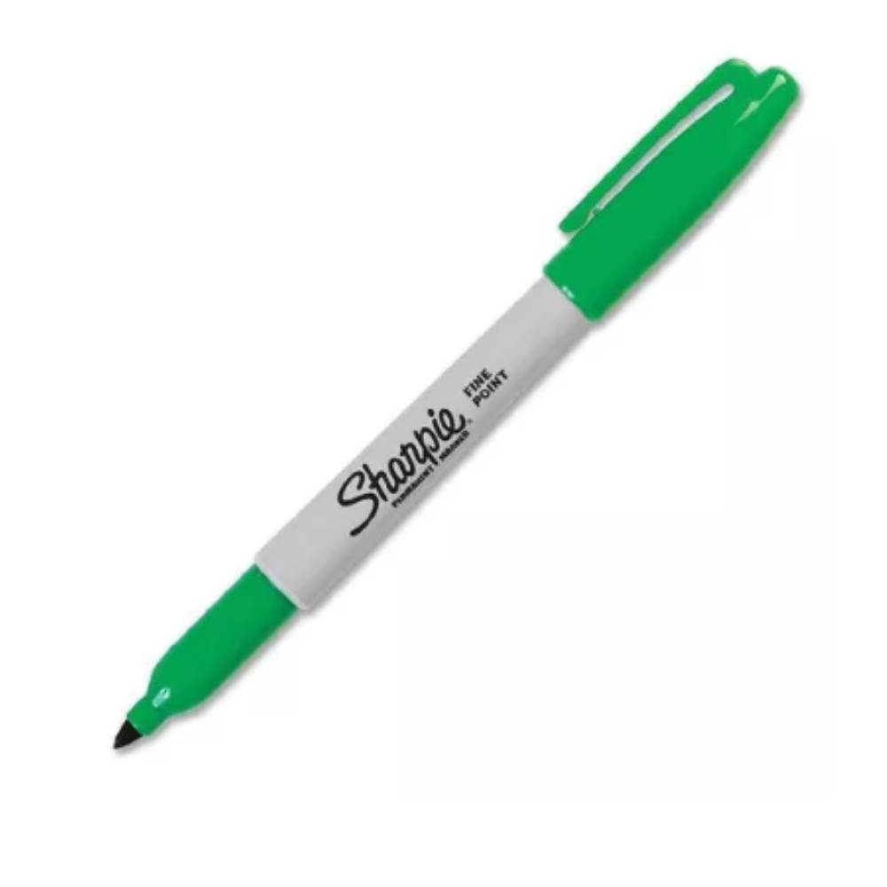 MARCADOR SHARPIE PUNTA DELGADA VERDE