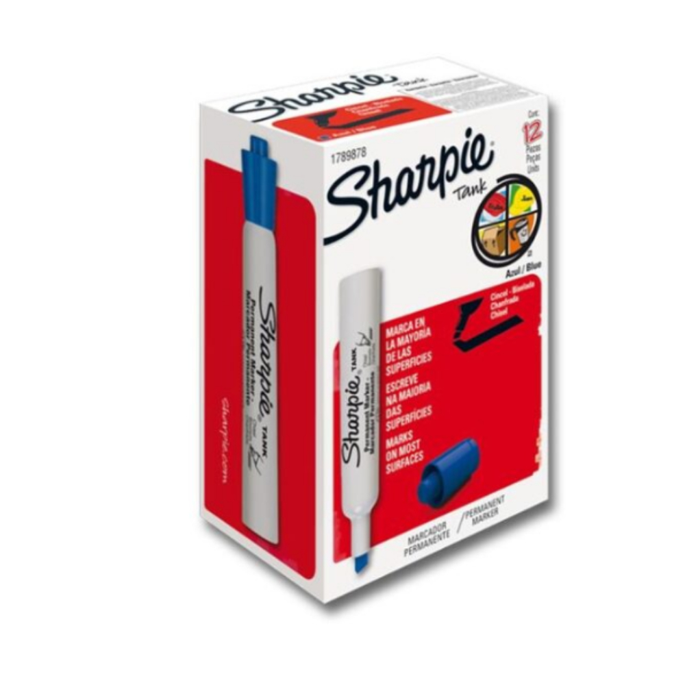 MARCADOR SHARPIE TANK PERMANENTE AZUL