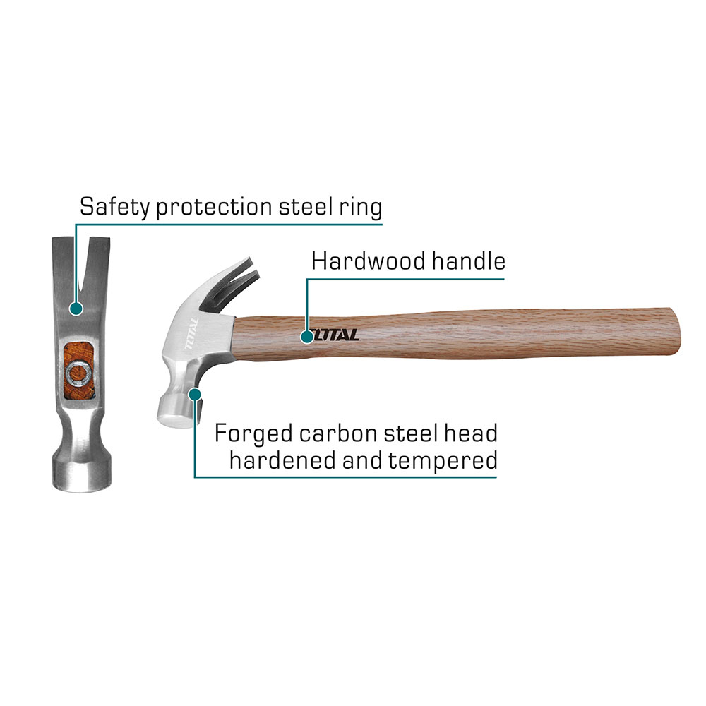 MARTILLO 16 OZ MANGO MADERA SUPER SELECT TOTAL (THTW7316)