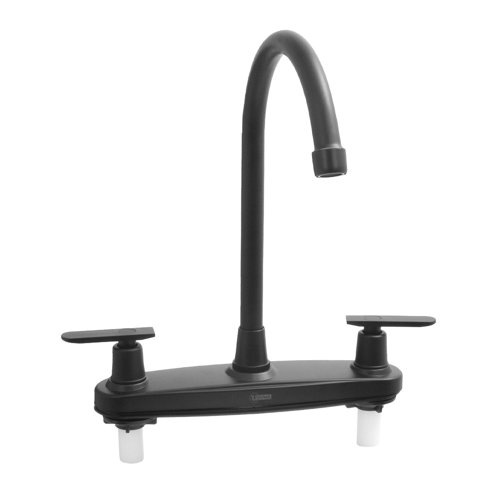 MEZCLADOR LAVAPLATOS 8 PUL P/ALETA NEGRO MATE UDUKE (HT1568)