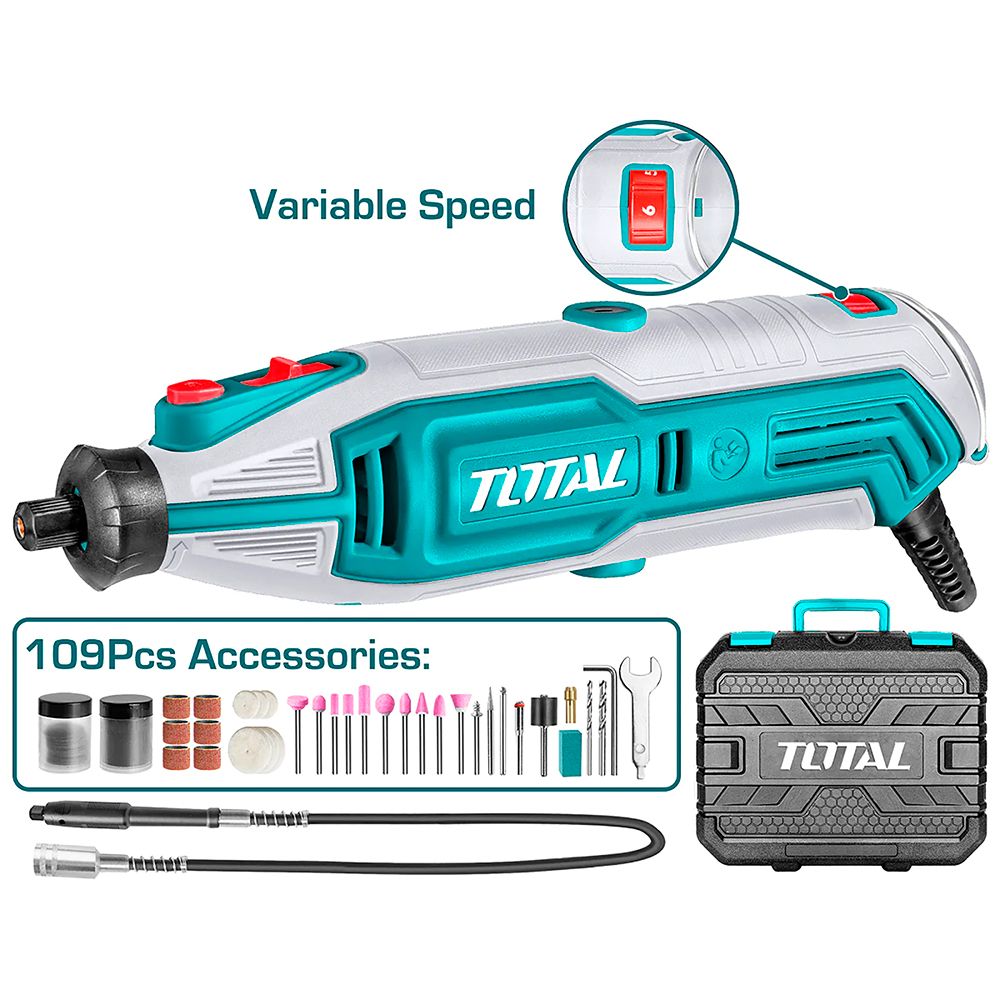 MOTO TOOL MINI 130W V/VARIABLE  INCLUYE 109 PZS TOTAL (UTG513326)